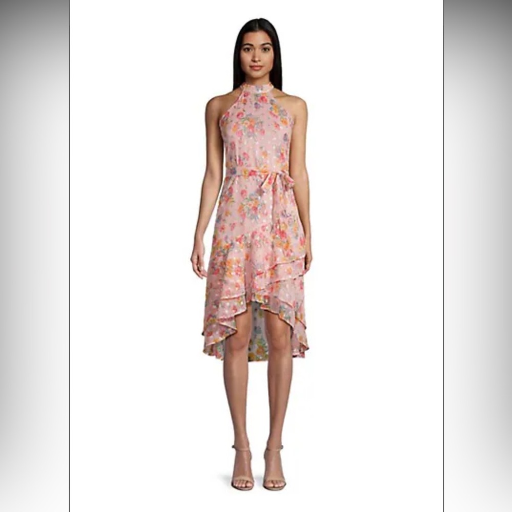 Lipsy Tiered Floral Halter Dress size UK14 US 10 BNWT